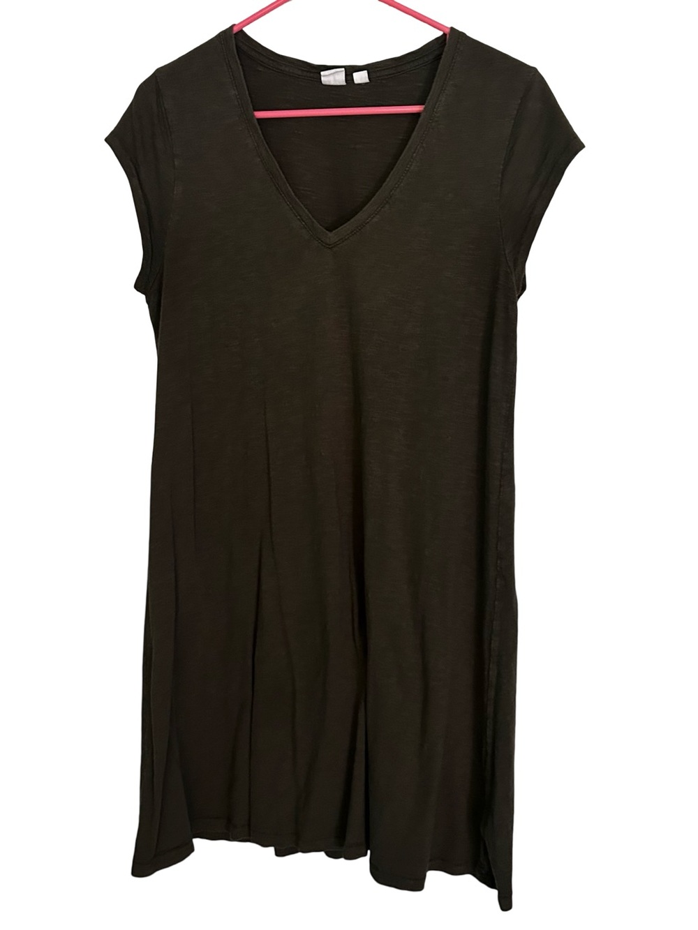 GAP olive green V-Neck Cap Sleeve dress